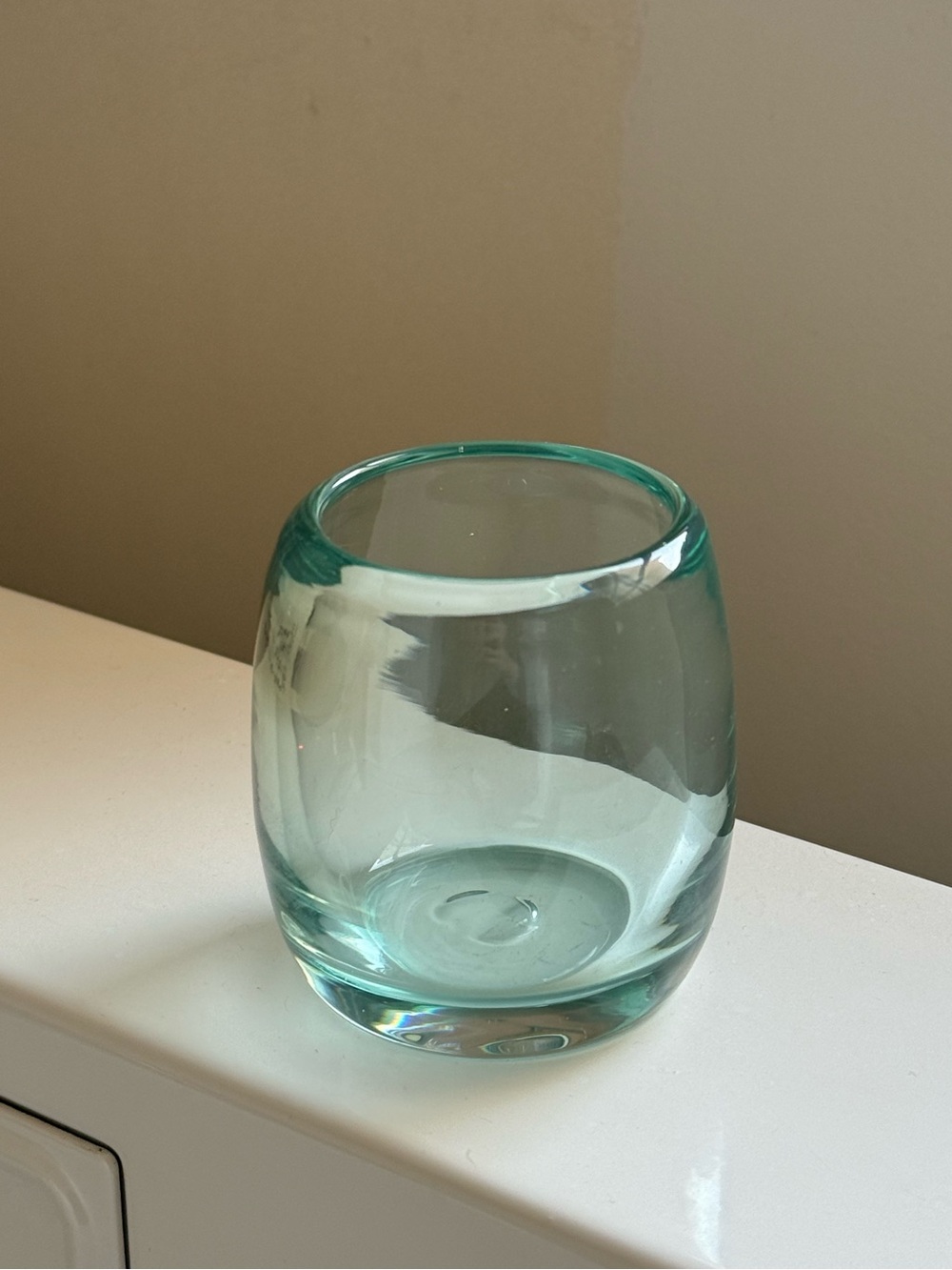 Roly Poly Scandi Handblown Recycled Glass Vintage Tealight Votive Candle Holder